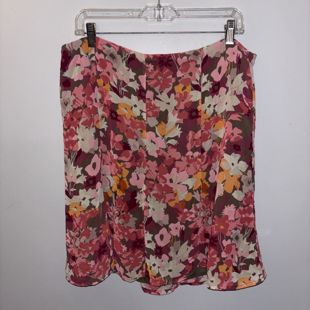 Old Navy Women's Skirt Pink Floral Flounce Size 14 Garden Party Cottagecore Y2K